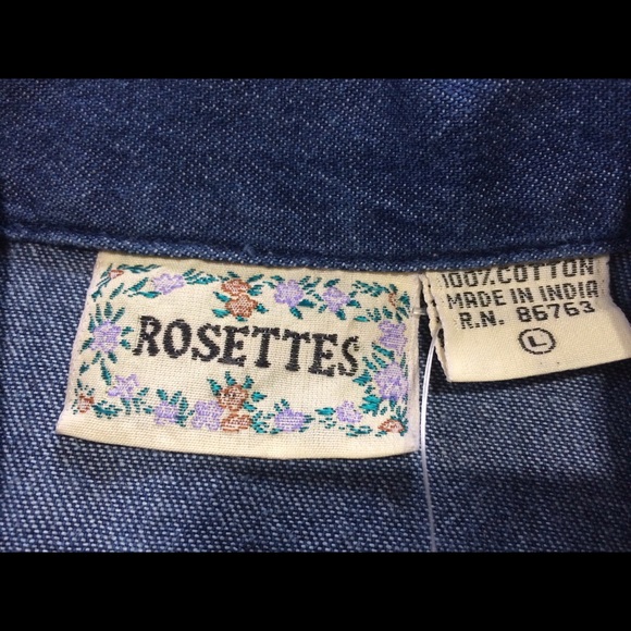 Vintage Denim Vest Size Large Classic  100% Cotton - Picture 3 of 8